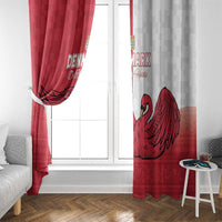 Denmark Football Window Curtain Red and Whites Scandinavia Pattern - Wonder Print Shop
