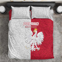 Poland Football Bedding Set White-Reds Floral Polish Pattern - Wonder Print Shop