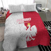Poland Football Bedding Set White-Reds Floral Polish Pattern - Wonder Print Shop