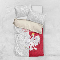 Poland Football Bedding Set White-Reds Floral Polish Pattern - Wonder Print Shop