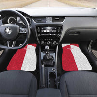 Poland Football Car Mats White-Reds Floral Polish Pattern - Wonder Print Shop
