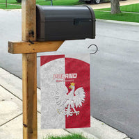 Poland Football Garden Flag White-Reds Floral Polish Pattern - Wonder Print Shop