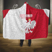 Poland Football Hooded Blanket White-Reds Floral Polish Pattern - Wonder Print Shop