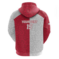 Custom Poland Football Hoodie White-Reds Floral Polish Pattern - Wonder Print Shop