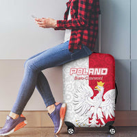 Poland Football Luggage Cover White-Reds Floral Polish Pattern - Wonder Print Shop