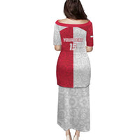 Custom Poland Football Puletasi White-Reds Floral Polish Pattern - Wonder Print Shop