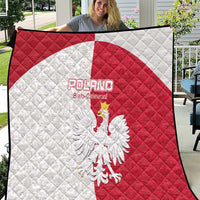 Poland Football Quilt White-Reds Floral Polish Pattern - Wonder Print Shop