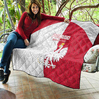 Poland Football Quilt White-Reds Floral Polish Pattern - Wonder Print Shop