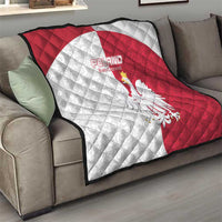 Poland Football Quilt White-Reds Floral Polish Pattern - Wonder Print Shop