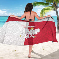 Poland Football Sarong White-Reds Floral Polish Pattern - Wonder Print Shop