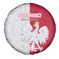 Poland Football Spare Tire Cover White-Reds Floral Polish Pattern - Wonder Print Shop