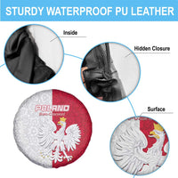 Poland Football Spare Tire Cover White-Reds Floral Polish Pattern - Wonder Print Shop