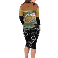Alligator Alcatraz Family Matching Long Sleeve Bodycon Dress and Hawaiian Shirt Prison Florida Everglades - Wonder Print Shop