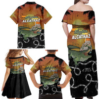 Alligator Alcatraz Family Matching Off Shoulder Maxi Dress and Hawaiian Shirt Prison Florida Everglades - Wonder Print Shop