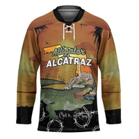 Alligator Alcatraz Hockey Jersey Prison Florida Everglades - Wonder Print Shop