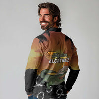 Alligator Alcatraz Long Sleeve Polo Shirt Prison Florida Everglades - Wonder Print Shop