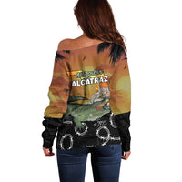 Alligator Alcatraz Off Shoulder Sweater Prison Florida Everglades - Wonder Print Shop