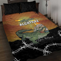 Alligator Alcatraz Quilt Bed Set Prison Florida Everglades - Wonder Print Shop