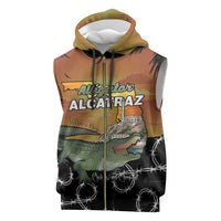 Alligator Alcatraz Sleeveless Zip Hoodie Prison Florida Everglades - Wonder Print Shop