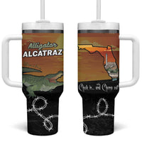 Alligator Alcatraz Tumbler With Handle Prison Florida Everglades - Wonder Print Shop