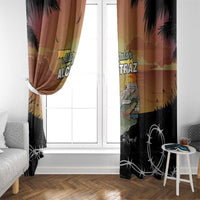 Alligator Alcatraz Window Curtain Prison Florida Everglades - Wonder Print Shop