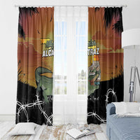 Alligator Alcatraz Window Curtain Prison Florida Everglades - Wonder Print Shop