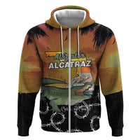 Alligator Alcatraz Zip Hoodie Prison Florida Everglades - Wonder Print Shop