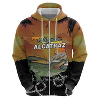 Alligator Alcatraz Zip Hoodie Prison Florida Everglades - Wonder Print Shop