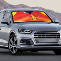 Zimbabwe Cricket Auto Sun Shade Go Chevrons Go - Wonder Print Shop