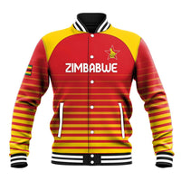 Custom Zimbabwe Cricket Baseball Jacket Go Chevrons Go - Wonder Print Shop