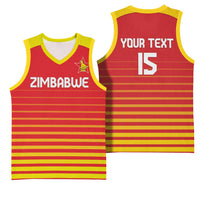 Custom Zimbabwe Cricket Basketball Jersey Go Chevrons Go - Wonder Print Shop