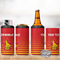 Custom Zimbabwe Cricket 4 in 1 Can Cooler Tumbler Go Chevrons Go - Wonder Print Shop