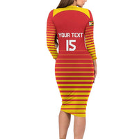 Custom Zimbabwe Cricket Family Matching Long Sleeve Bodycon Dress and Hawaiian Shirt Go Chevrons Go - Wonder Print Shop