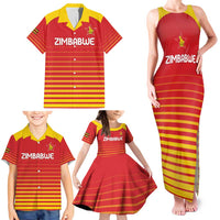 Custom Zimbabwe Cricket Family Matching Tank Maxi Dress and Hawaiian Shirt Go Chevrons Go - Wonder Print Shop