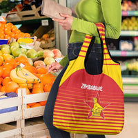 Zimbabwe Cricket Grocery Bag Go Chevrons Go - Wonder Print Shop