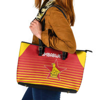 Zimbabwe Cricket Leather Tote Bag Go Chevrons Go - Wonder Print Shop