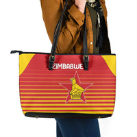 Zimbabwe Cricket Leather Tote Bag Go Chevrons Go - Wonder Print Shop