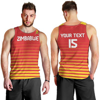 Custom Zimbabwe Cricket Men Tank Top Go Chevrons Go - Wonder Print Shop