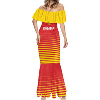 Custom Zimbabwe Cricket Mermaid Dress Go Chevrons Go - Wonder Print Shop