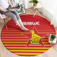Zimbabwe Cricket Round Carpet Go Chevrons Go - Wonder Print Shop