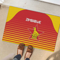 Zimbabwe Cricket Rubber Doormat Go Chevrons Go - Wonder Print Shop
