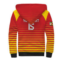 Custom Zimbabwe Cricket Sherpa Hoodie Go Chevrons Go - Wonder Print Shop