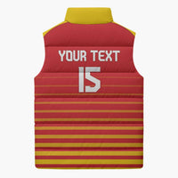 Custom Zimbabwe Cricket Sleeveless Puffer Jacket Go Chevrons Go - Wonder Print Shop