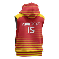 Custom Zimbabwe Cricket Sleeveless Zip Hoodie Go Chevrons Go - Wonder Print Shop