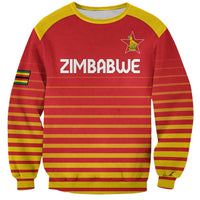 Custom Zimbabwe Cricket Sweatshirt Go Chevrons Go - Wonder Print Shop