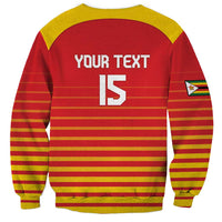Custom Zimbabwe Cricket Sweatshirt Go Chevrons Go - Wonder Print Shop