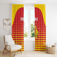 Zimbabwe Cricket Window Curtain Go Chevrons Go - Wonder Print Shop