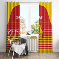 Zimbabwe Cricket Window Curtain Go Chevrons Go - Wonder Print Shop