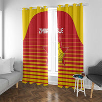 Zimbabwe Cricket Window Curtain Go Chevrons Go - Wonder Print Shop