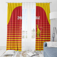 Zimbabwe Cricket Window Curtain Go Chevrons Go - Wonder Print Shop